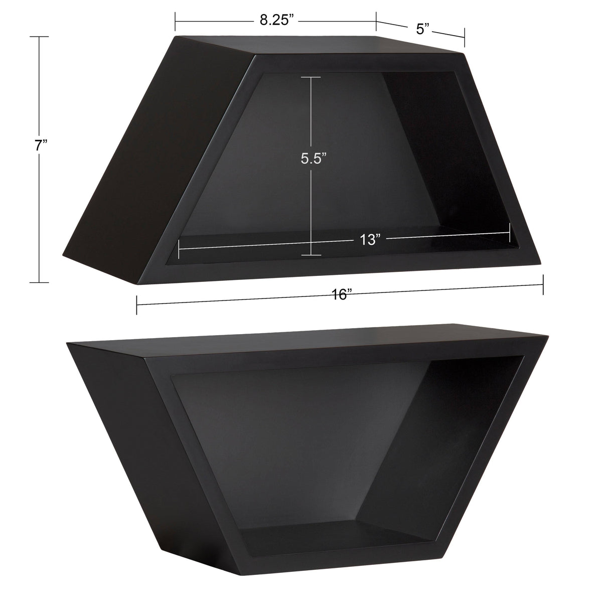 Black Wall Shelf Set of 2 N494861