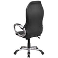 Black Vinyl Executive Swivel Chair with Arms B62321