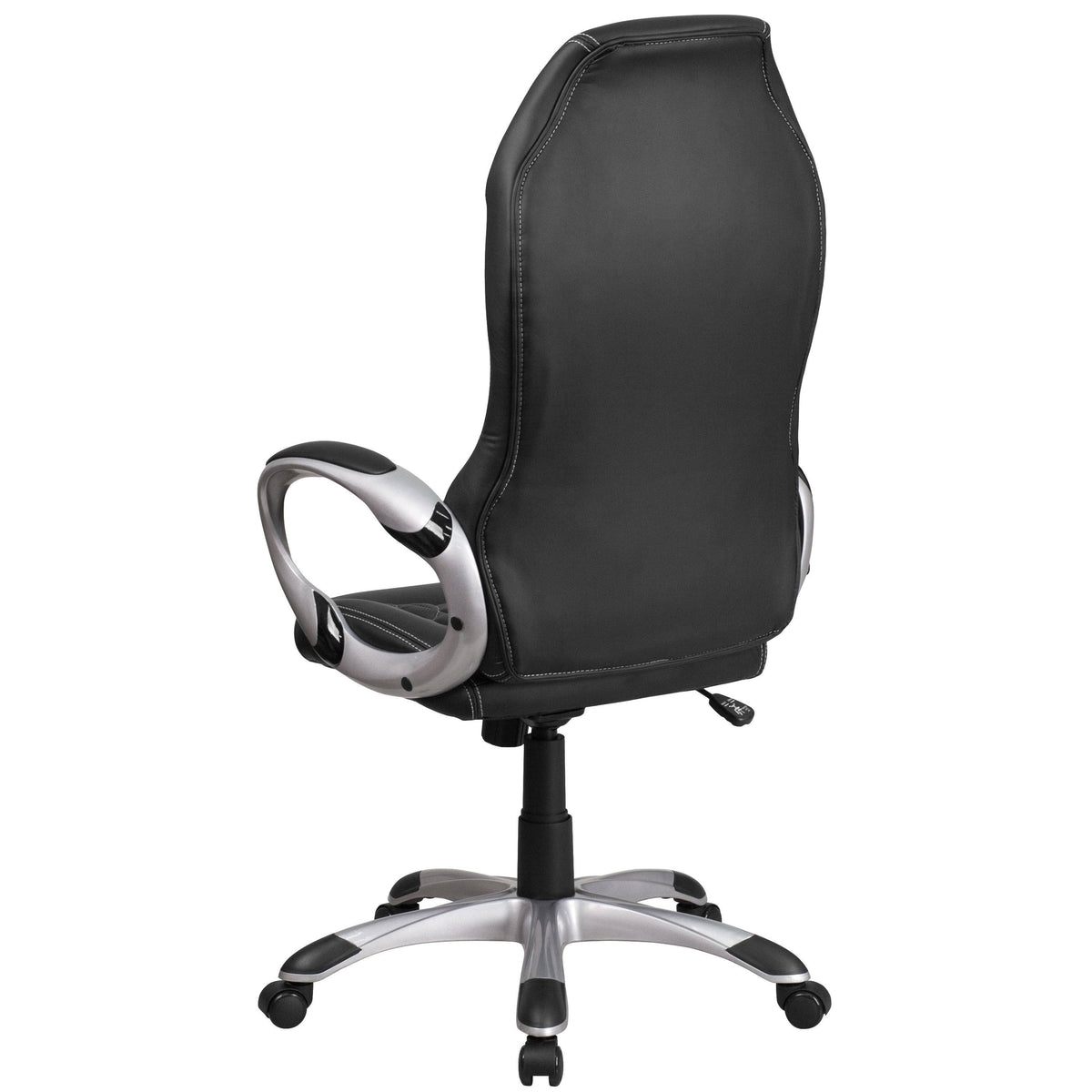 Black Vinyl Executive Swivel Chair with Arms B62321