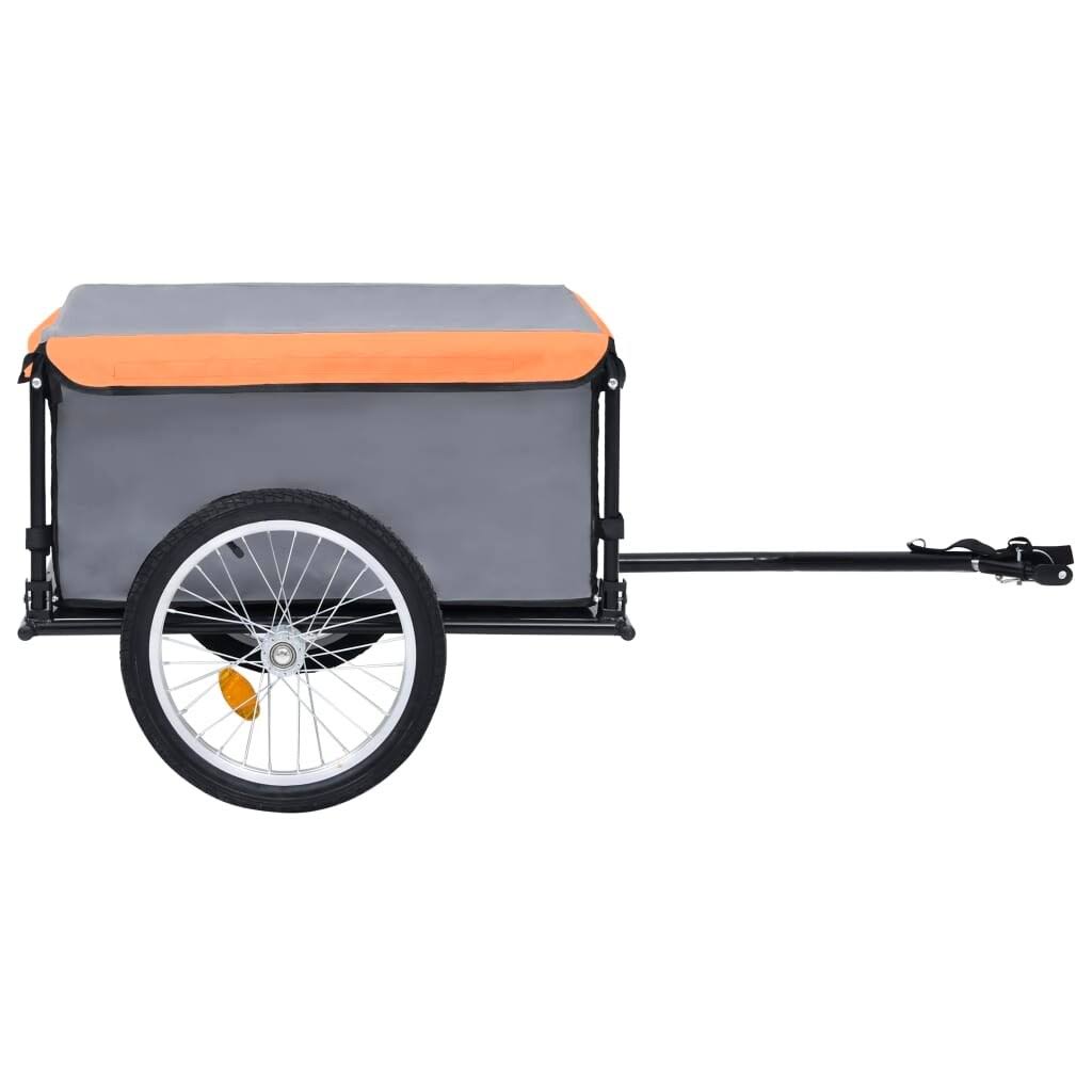 Gray and Orange Bike Cargo Trailer Y832662