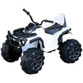 White Kids Ride-On ATV Car with Working Headlights V275757