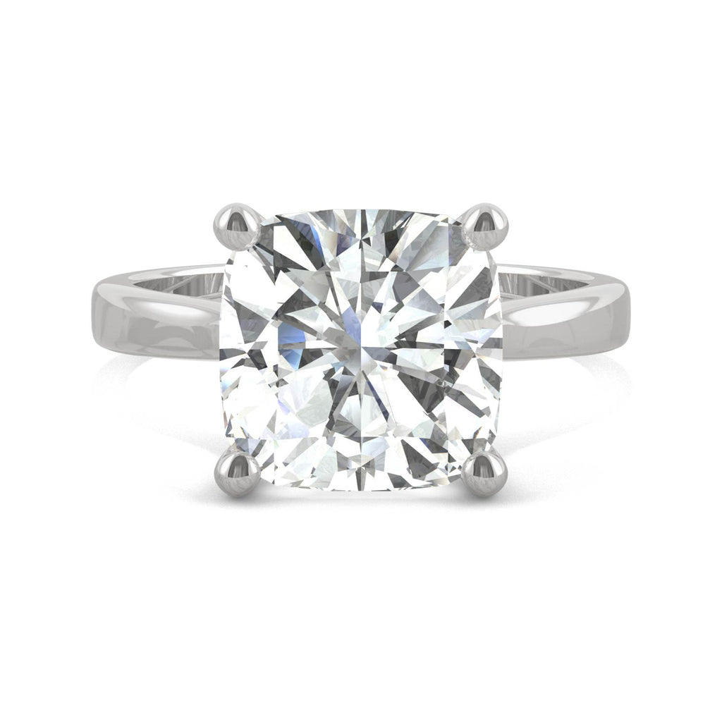 14K White Gold Moissanite Cushion Engagement Ring F46440