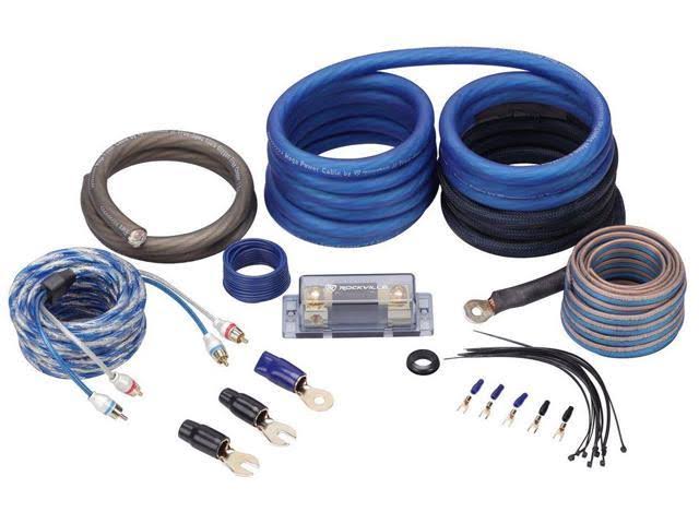 0 Gauge 100% Copper Amp Wire Kit with Dual Meter 50 Farad LED Capacitor P3417