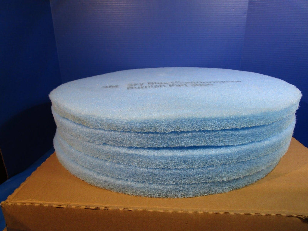 Sky Blue Hi-Performance Burnish Pad, 20 in, 5/Case B4702