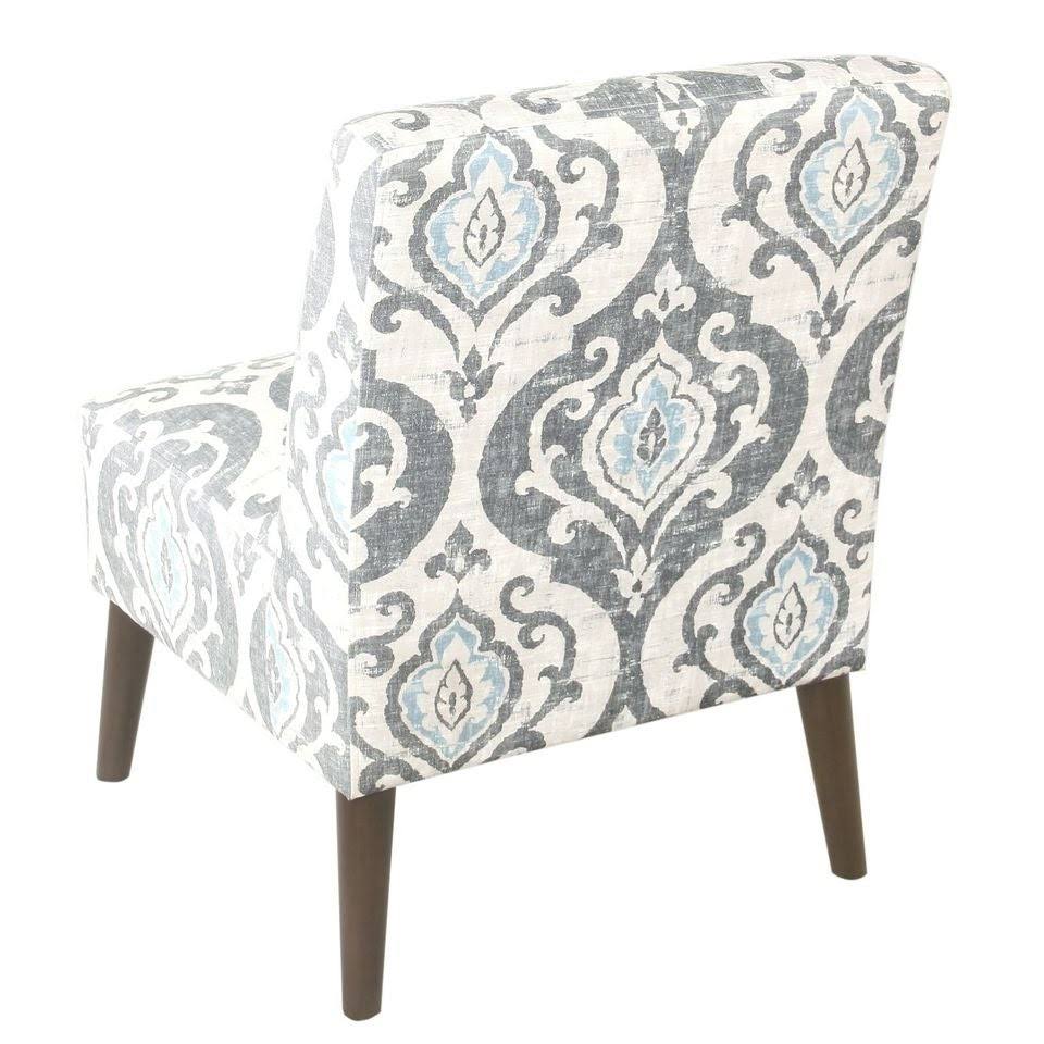 Navy Blue Armless Dining Accent Chair S8607