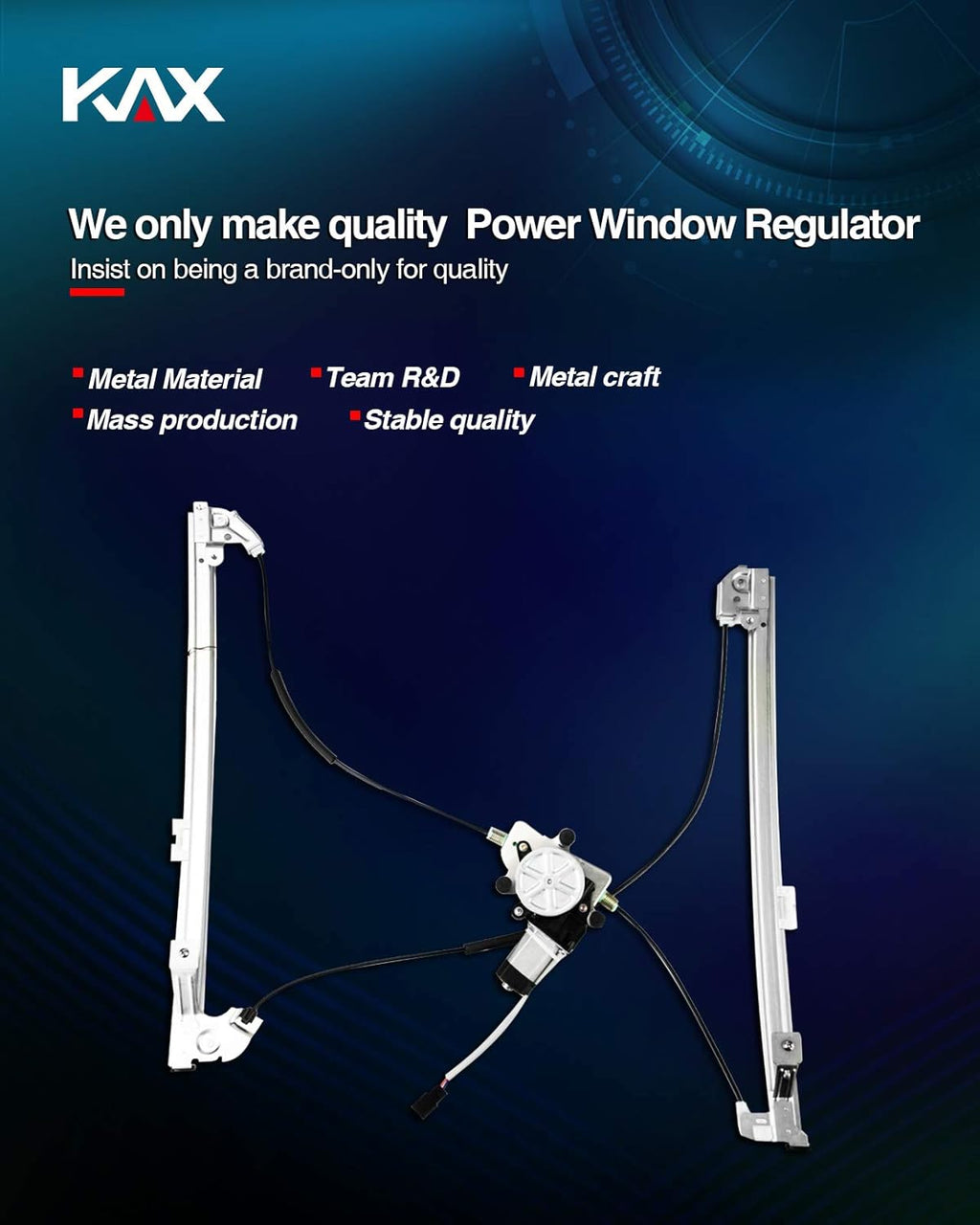 Power Window Regulator and Motor Assembly Front Left Driver Side Pack of 2 Q45937