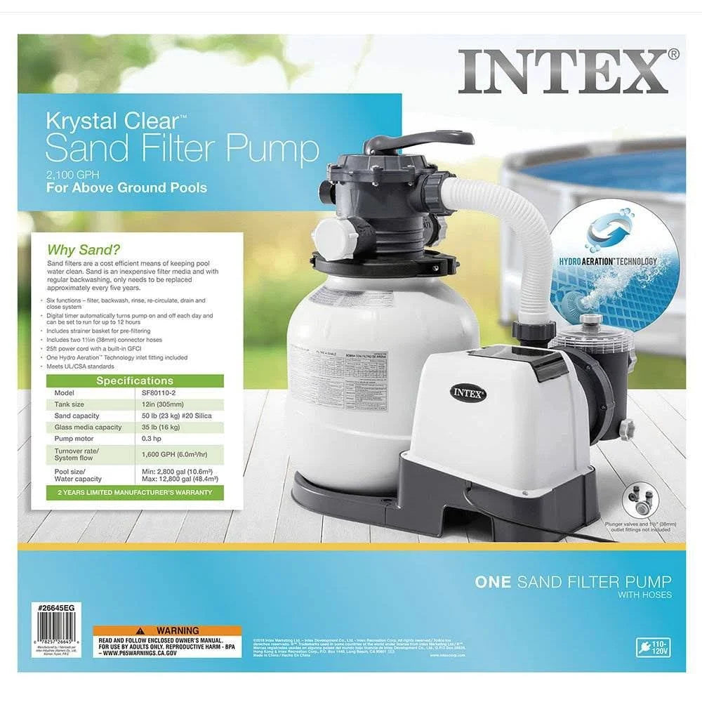 Above Ground Pool Sand Filter Pump with Automatic Timer O639