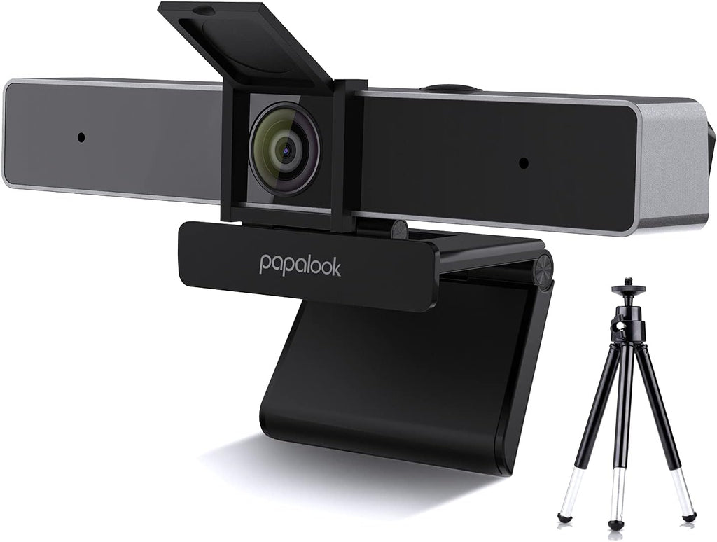 2K Ultra HD Zoomable Webcam with Dual Microphone and Privacy Cover A49402