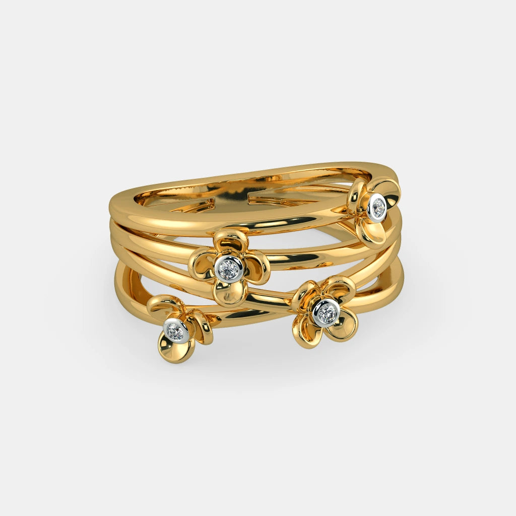 18Kt Yellow Gold Diamond Ring J59199