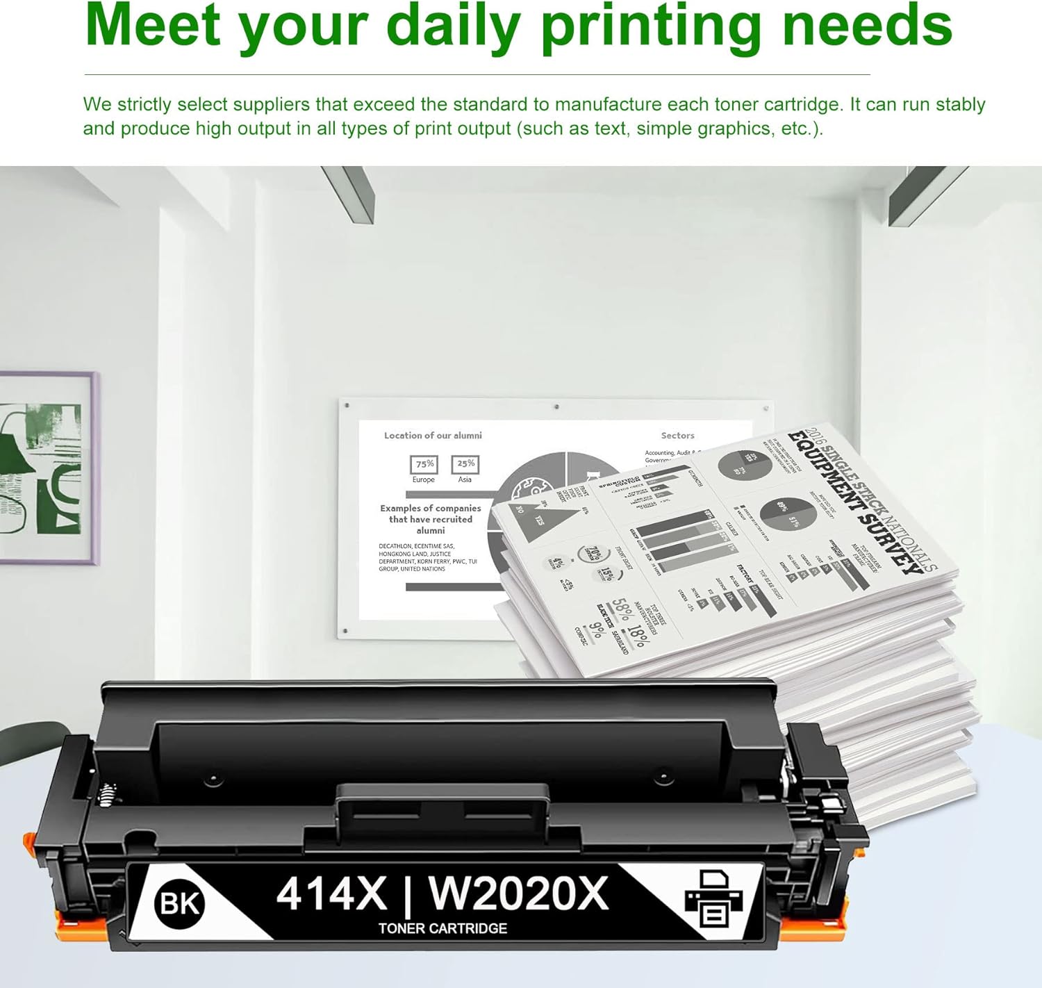2-Pack Black High Yield 414X Toner Cartridge for HP Color Pro Printers B7781